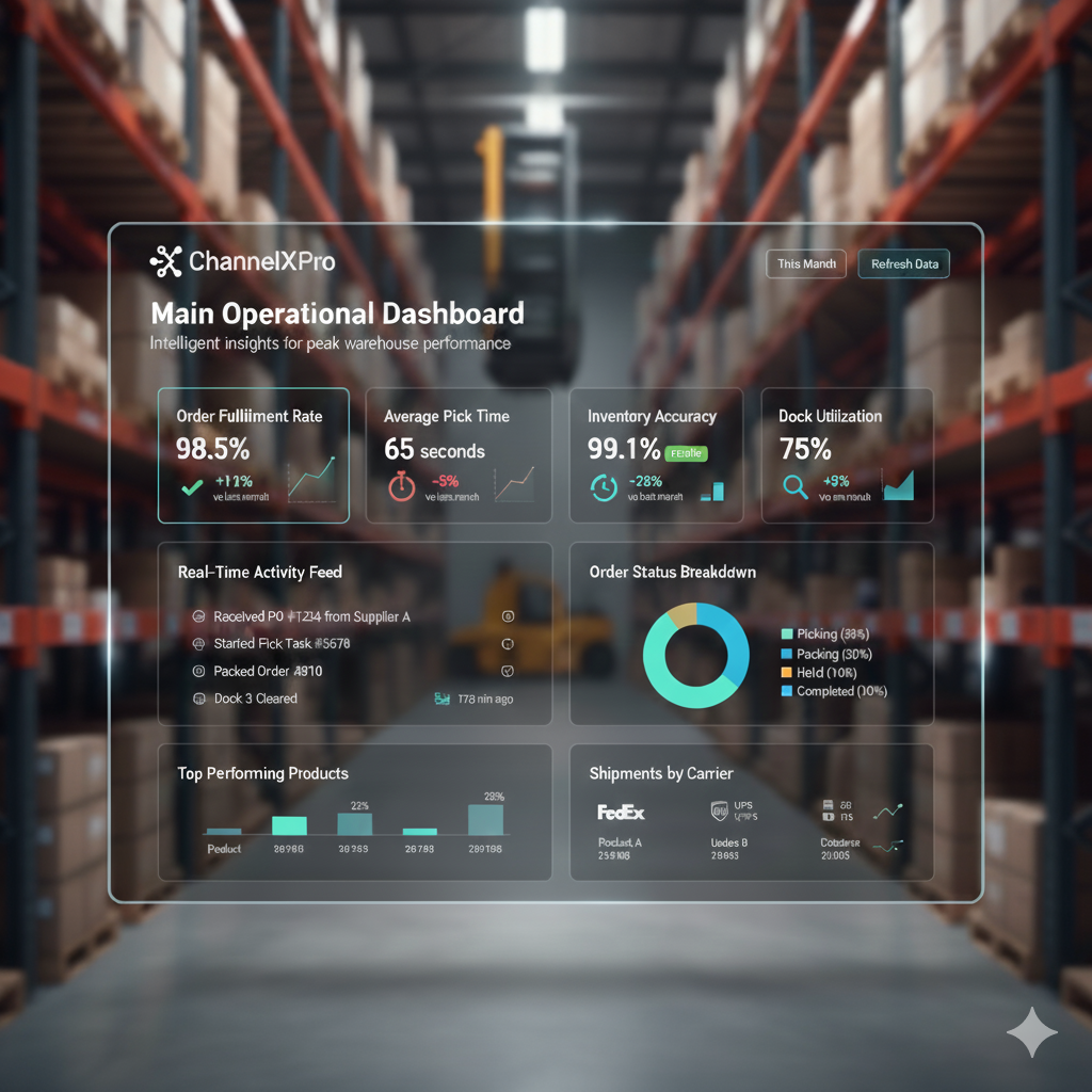 ChannelxPro Main Dashboard - Complete Inventory Overview with Real-time Stock Levels, Sales Analytics, and Multichannel Sync Status